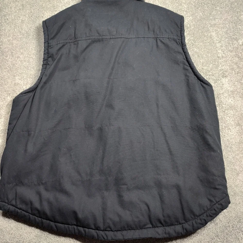 Lee Premium Select Vest Mens XL Full Zip Sherpa Lined Utility Canvas Black